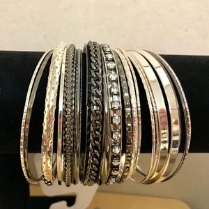 Candie's Silver, Gunmetal & Rhinestones (19 pc.)